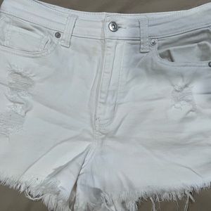 American Eagle white jean shorts